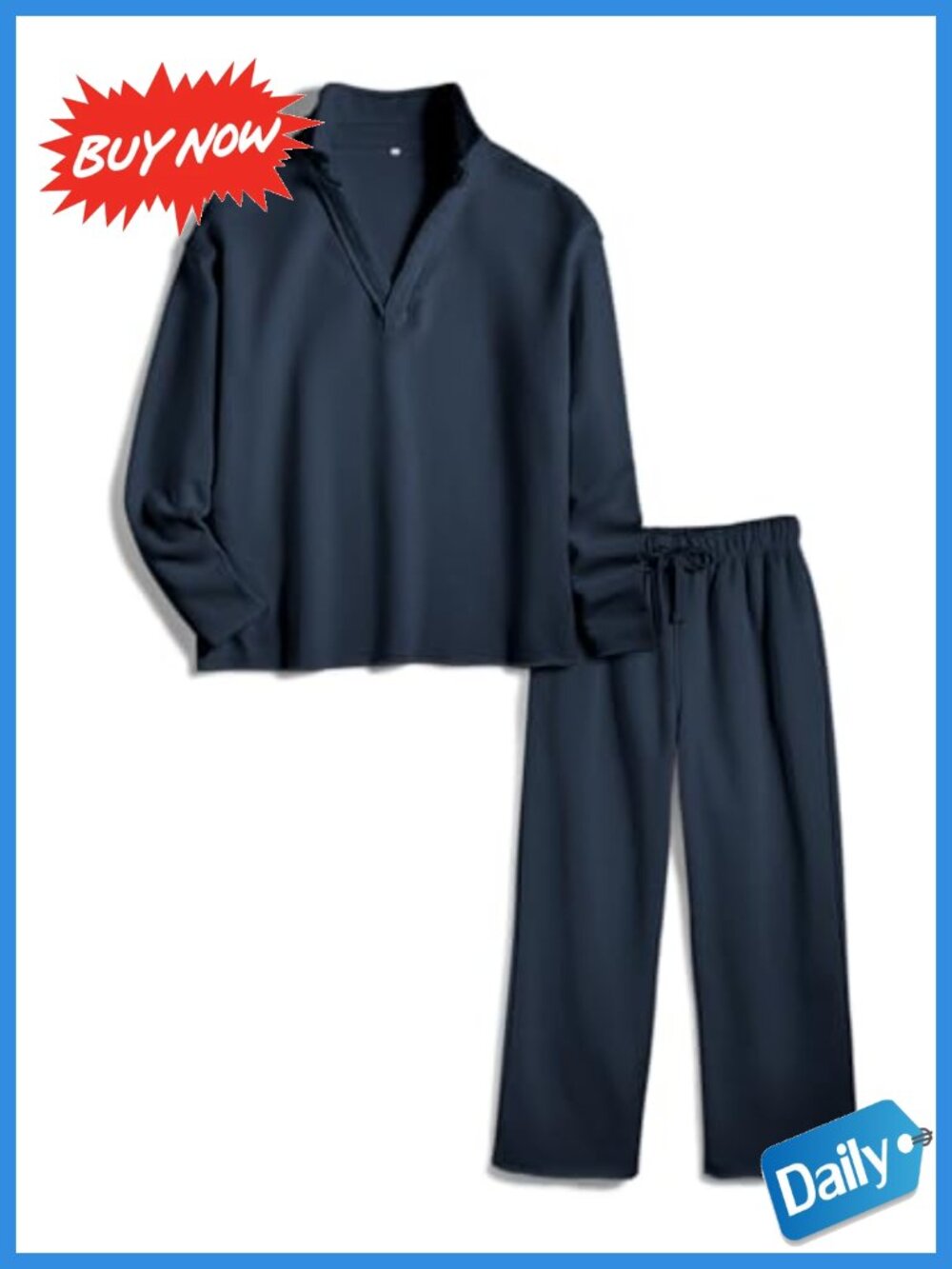 Women's 2 Piece Sweatsuit Set Cotton Oversized Pullover & Wide Leg Pants Lounge